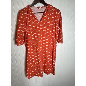 Whale Motif Beach And Pool Hooded Swimsuit Cover-up Girl’s Size XL